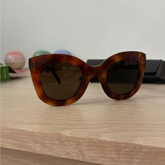 Celine Brown tortoiseshell Marta Sunglasses (CL4005IN) - Picture 9 of 10